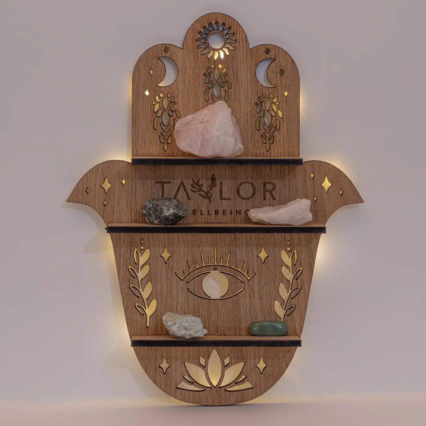 Taylor Wellbeing Hamsa Hand Crystal Shelf